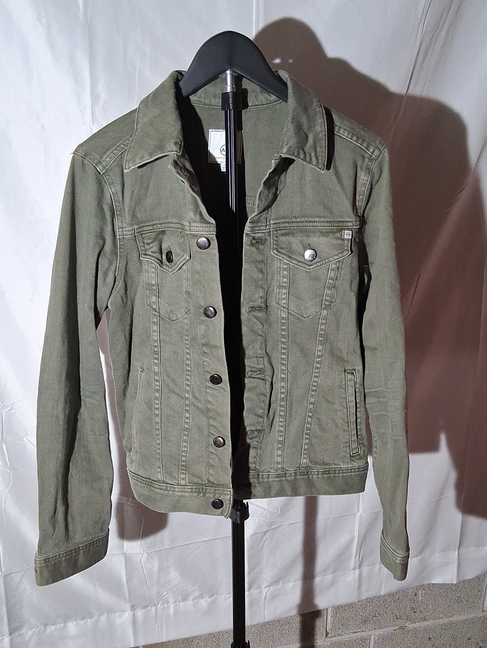 AG Adriano Goldschmmied Olive Green Denim Jacket